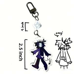 Bandai | Forsaken Móc Khóa Void Pizza Burger Acrylic Charm Nhân Vật Hoạt Hình Fan Art Mặt Dây Chuyền Món Quà Dễ Thương Cho Mọi Lứa Tuổi