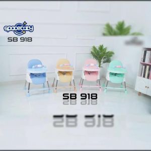 High Chair 4in1 SpaceBaby 918 (Kursi Makan & Booster Seat) Kursi Makan Bayi Space Baby 918 / High Chair Baby Import Murah