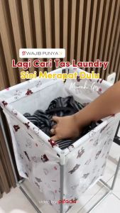 PIFACIA Tas Laundry Karung Resleting Motif Super Jumbo Penyimpanan Tas Jinjing Belanja Pindahan Serba Guna