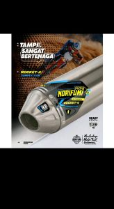 Knalpot racing Norifumi rocket 4 kompetisi crf150l klx150 Dtracker Bf Se Extrem Wr155