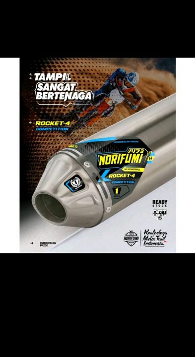 Knalpot%20racing%20Norifumi%20rocket%204%20kompetisi%20crf150l%20klx150%20Dtracker%20Bf%20Se%20Extrem%20Wr155%20-%20Image%202