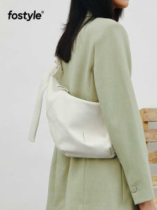 Fostylebanana Large Soft Leather Dumpling Bag Crossbody Bag Casual British Style Tote Bag with Zipper Closure for Youth