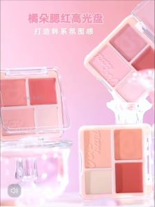 【Readystock】Judydoll Blush & Highlight Palette Powder Cream Blush 4 Color Matte Highlight Makeup 橘朵腮红高光盘腮红膏膨胀色哑光高光提亮脸部定妆