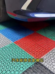 Thickened non-slip mat Kitchen bathroom bathroom PVC waterproof splicing foot mat hollow-out waterproof mat 拼接地垫