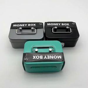 MKZ6053888  Metal Money Box Lockable with Coin Slot Coin Bank Portable Security Cash Box