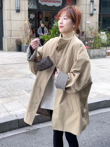 เสื้อแจ็คเก็ตผู้หญิงสไตล์เกาหลี ทรงหลวม แขนยาว ปกจั๊ม ทรงหลวม สไตล์ลำลอง ฤดูใบไม้ผลิ ฤดูใบไม้ร่วง ฤดูหนาว