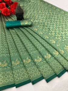 (READY STOCK0 MK754 SAREE FABRIC : SOFT LICHI SILK CLOTH