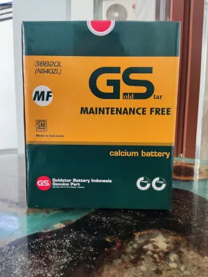 Aki mobil merk GS GoldStar Tipe NS40ZL MF 12V 42AH . BRIO MOBILIO Aki KERING BERGARANSI