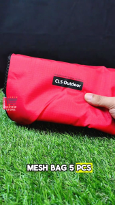 Paket 5 Pcs Mesh Bag Tas Penyimpanan Baju Alat Mandi Travelling Kompor Camping Oxford 200D