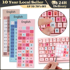 English Letters Cartoon Anime Cute Keyboard Stickers for Notebook Computer Gaming Laptop Accessories Keyboard Covers Waterproof