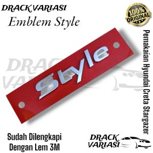 Emblem Tulisan Active Style Trend Chrome Original Bagasi Belakang Hyundai Creta Stargazer // Emblem Tulisan Active Chrome Original Hyundai // Emblem Tulisan Style Chrome Original Hyundai // Emblem Tulisan Trend Chrome Original Hyundai
