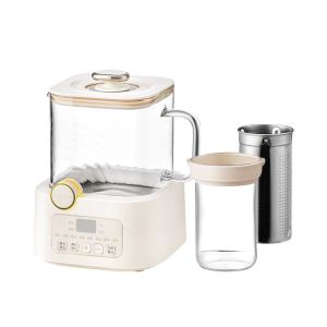 BASSENS Small square stew health pot household multi-functional all-glass tea kettle new D3 stew pot + filter