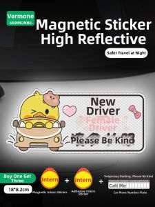NBM | Magnetic Reflective Car Stickers Keep Distance Please
