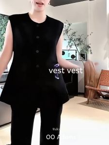 Thời Trang Sành Điệu Bộ Đồ Cổ Điển  Áo Hai Dây Cỡ Lớn Thoải Mái Rộng Rãi Thon Gọn Cộc Tay Không Tay Áo Ba Lỗ Dành Cho Kiểu Dáng Cỡ Lớn Nữ Mùa Thu 2024