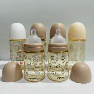 Bình sữa Ubmom họa tiết Hàn Quốc chất liệu PPSU dung tích 200/280ml cho bé (Có hỗ đổi núm)