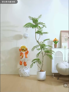 【SG Evergreen】2.1m Tall Artificial Plant Fake Jacaranda Tree Fake Plant Indoor Plants Fake Tree for Office Home Patio Decor Nordic Plants