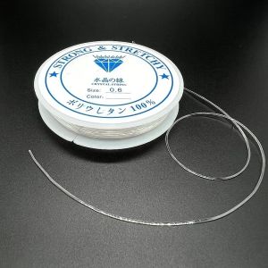 1 Roll Transparent Elastic Crystal Line Beading Cord String Wire Thread Elastic Clear Nylon