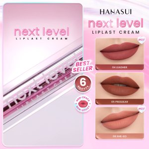 Hanasui Next Level Liplast Cream - Liplast Cream Tahan Lama Pigmented Matte Finish Maximum Coverage Ringan
