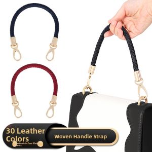 Handwoven Handbag Strap PU Leather Hardware Accessories Handle Strap Womens Bag Strap Fashionable Craftsmanship