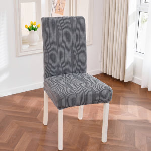1/2/4/6pcs Jacquard Stretch Dining Chair Cover Washable Polyester Chair Protective Cover Universal Decorative Chair Slipcovers