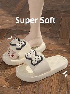 MONLEYTA | Thick Heel Slippers Womens New 2025 Summer Indoor Home Silent Bathroom Anti-slip Cute Feel Cool Slippers EVA Material