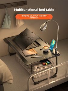 Foldable Laptop Desk Board Small Table for Upper Bed Study Computer Adjustable Height Notebook Home Use Student Dormitory Desk