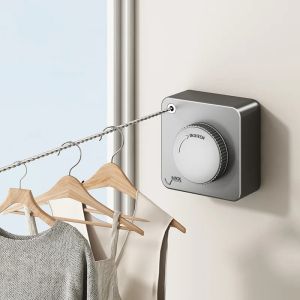 Pull-Out Folding Wall Clothesline Stainless Steel Indoor Drying Laundry Clothes Dryer Clothesline Retractable For House Things