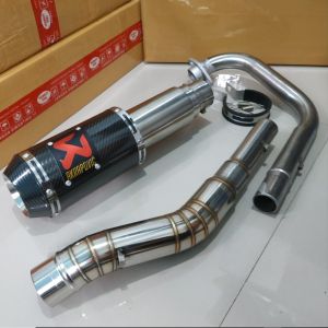 Knalpot Racing Akrapovic Lorenzo Vixion R15 Xabre MT15 CB150R Byson Tiger Verza Sonic FU GSX MX megapro GTR
