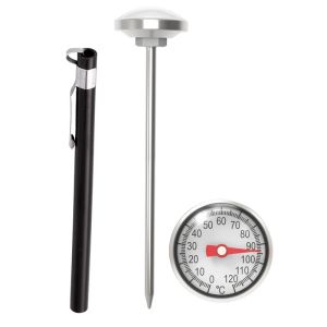 Household Probe Type Food Thermometer Stainless Steel for Milk Coffee Frothing Baking Kitchen Baby Bottle Temperature