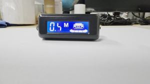 Car Reverse Radar Kit 12VDC Vehicle Parking Sensor System 4 Sensors Backup Assist System with LED Distance Display Sound Warning