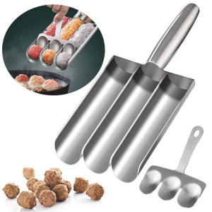 Stainless Steel Meatball Scoop Maker Mold for Fish Beef EasyRelease NonStick Rice Ball Dumplings Maker DIY Kitchen Tools