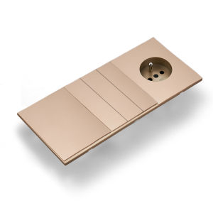 Skin Sensation France Wall Socket Button Light Switch Integrated Panel Skin Feel Paint Power Sockets Embedded DIY Combination