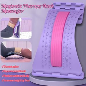 Magnetic Therapy Back Massager Lumbar Support Massager Spine Stretcher Yoga Fitness Device