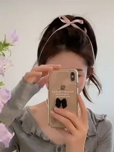 E142 กิ๊บโบว์ติดผม สายยาว แบบหนีบ น่ารัก สไตล์เกาหลี 1 ชิ้น