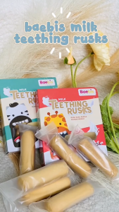 ZÉRA Mom - [HALAL] BAEBIS Vegetarian Baby Teething Rusk Safe to Eat Baby Snacks 90g - Original Milk/Red Quinoa (6 Months+)