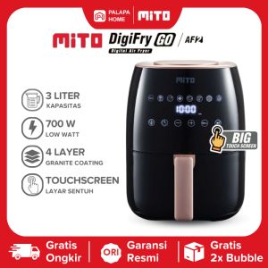 MITO Air Fryer AF2 Low Watt Airfryer AF 2 DigiFry GO 3 Liter | Airfyer Mitochiba Friyer Frayer Fyer