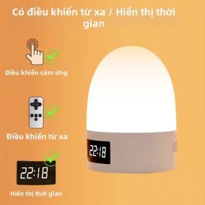 Đèn Ngủ LED USB Sạc Lại Được Cảm Ứng Chạm Ánh Sáng Dịu Nhẹ 3 Màu Đèn Ngủ Cạnh Giường Cho Bé Phòng Trẻ Em Quà Tặng Lý Tưởng Cho Lễ Hội Thiếu Nhi