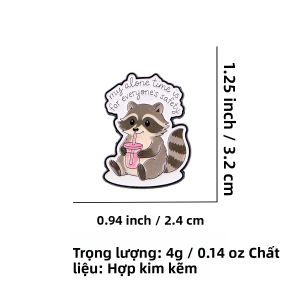 Bandai | Huy Hiệu Hợp Kim Hình Gấu Trúc Dễ Thương Dành Cho Quần Áo Ba Lô Mũ Phụ Kiện Thời Trang Đồ Dùng Văn Hóa Đại Chúng 18+