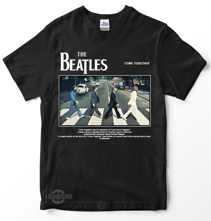 Kaos band THE BEATLES Come together Premium tshirt oversize the