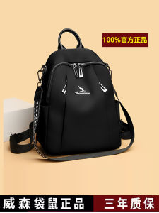 Kangaroo Womens Backpack 2025 New Fashion Spring Summer Versatile Large Capacity Travel Oxford Cloth Bag Casual Pure Color