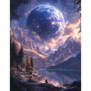 Jigsaw Puzzle 500/1000/1200/2000PCS Moon Forest Landscape Artwork Stress Relief Puzzle Wall Art Decor Gift