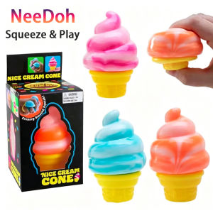 NeeDoh Ice Cream Stress Ball Fidget Toys Anxiety Stress Relief Sensory Toys Nice-Sicle Anti-Anxiety Squeeze Object For Kids