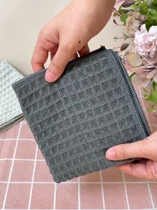 MUSHROOM Cleaning Cloth Waffle Weave Honeycomb Microfiber Absorbent Kitchen Towel Barista Coffee Plaid Rag