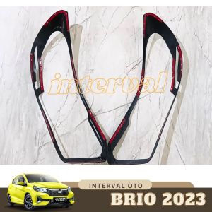 Garnish Lampu Depan Mobil Honda Brio 2023 Cover Garnis Hitam