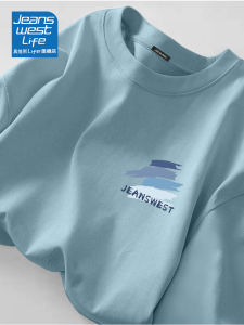 เสื้อยืดแขนยาวผู้ชาย Pure Cotton Casual Loose เสื้อเชิ้ตแฟชั่นสำหรับฤดูใบไม้ผลิและฤดูใบไม้ร่วง เสื้อเชิ้ตคอกลมลายตัวอักษร