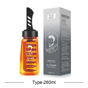 Mens Hair Gel Professional 2-in-1 Men Hair Wax Gel with Comb Long-Lasting Fluffy Men Hair Wax Hair