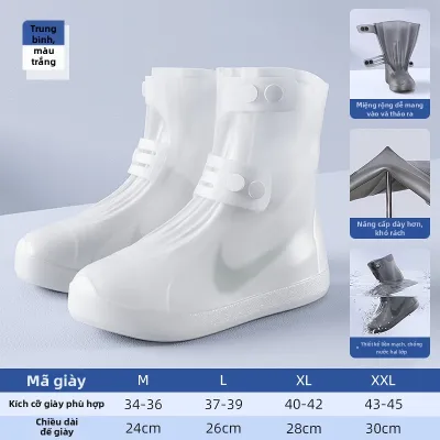 Bao Giày Chống Nước Không Trượt Silicone Củng Cố