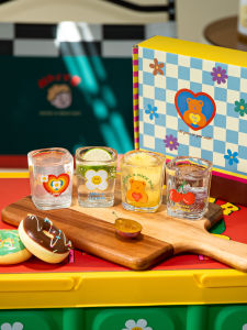 Cốc Đựng Rượu Vang Trắng Hình Cầu Lồi Phong Cách Bắc Âu Half House Rainbow Flower Mini Cốc Đựng Rượu Mạnh Dùng Trong Tiệc Nhà