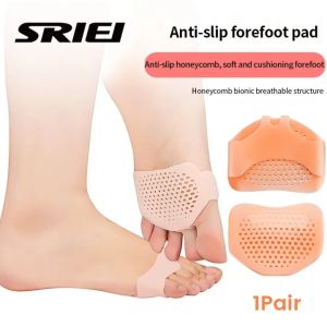 SRIEI 1 Pair Antiskid Cushion Foot Silicone Pad Honeycomb Insole Pads High Heels Breathable Gel Insole