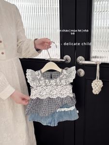 Trang Phục Nữ Sweet Check Lace Tay Voan